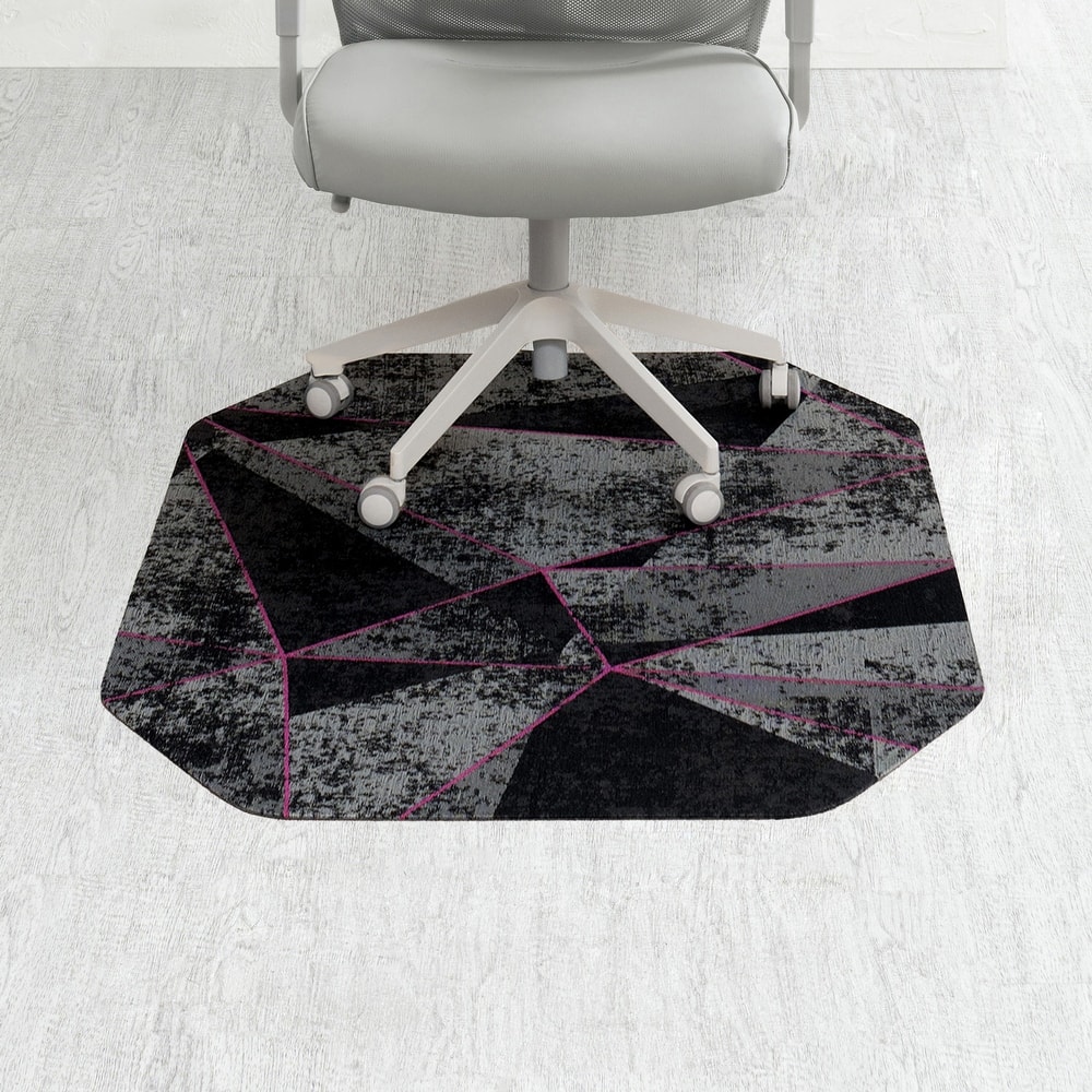 Jani Gaming Chair Mat - Anti-Slip Ergonomic Rug and Chairmat Combo for Home Office, Hard Floor Protector with Smooth Glide