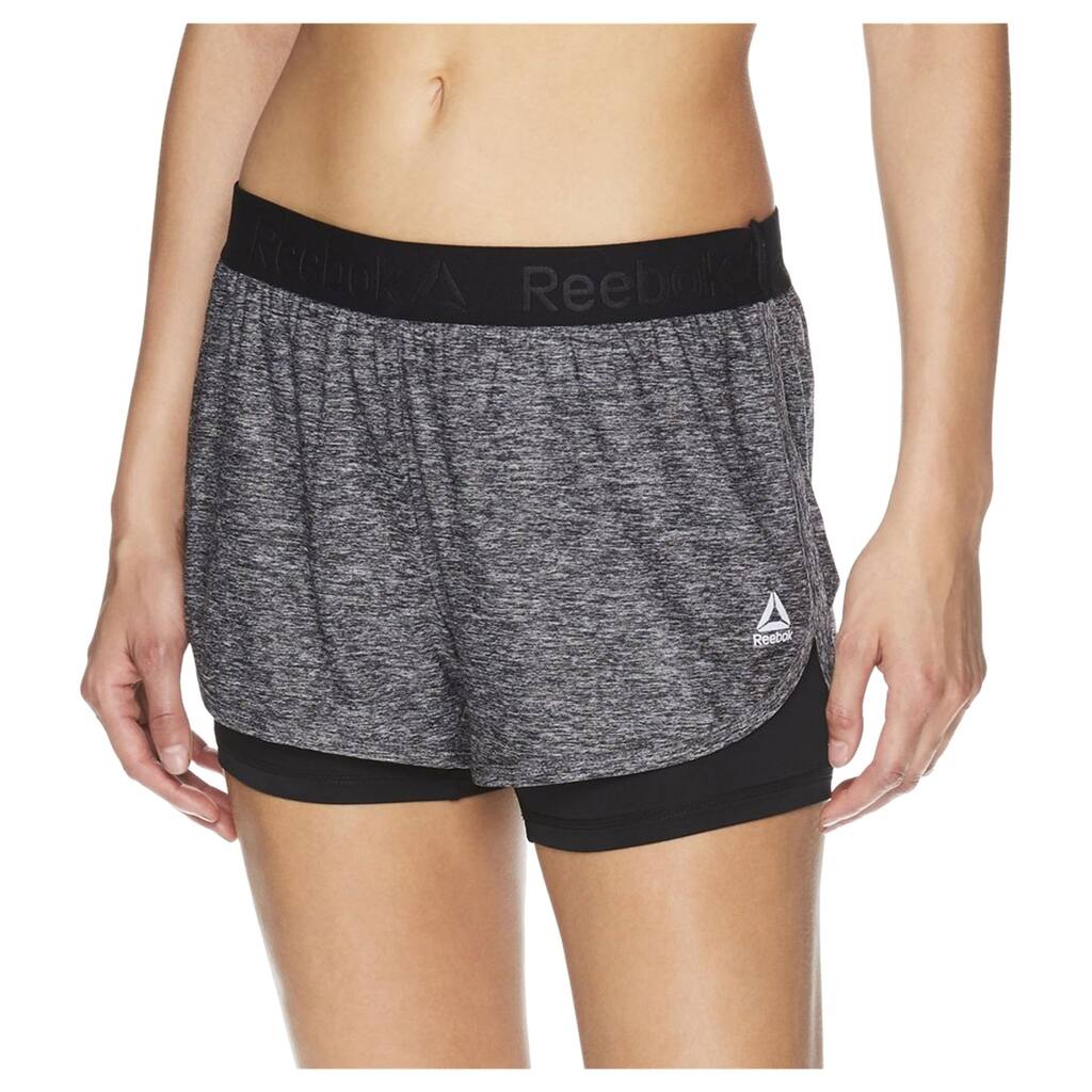 Reebok Womens Cardio Running Athletic Workout Shorts