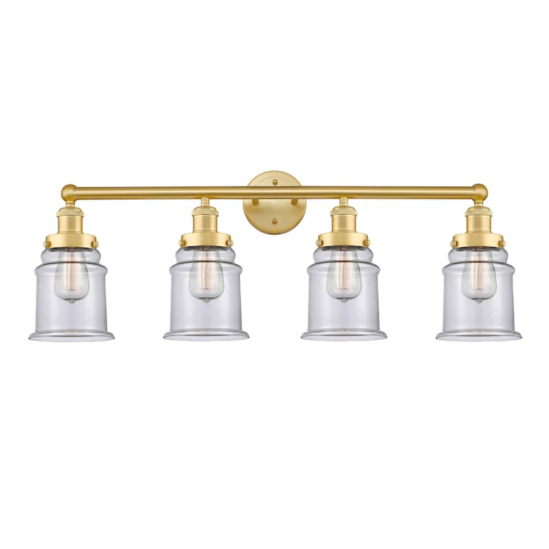 Innovations Lighting Canton - 4 Light 33" Bath Vanity Light - Clear/Satin Gold