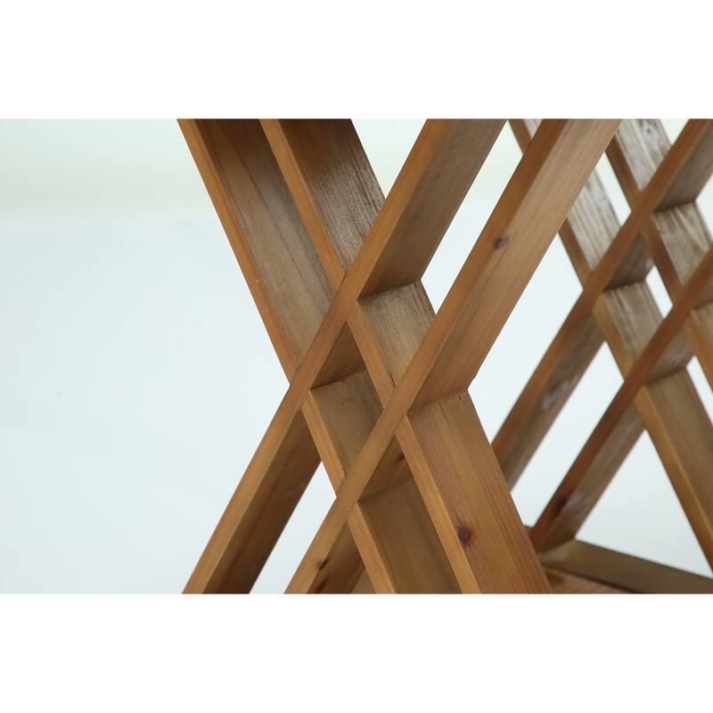 2-Tier Solid Wood End Table with Storage, 20 Inch Square Side Table