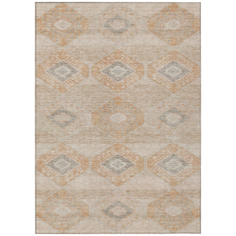 HomeRoots Aztec Transitional Rectangle Outdoor Rug