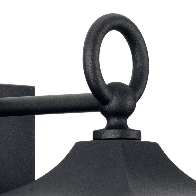Birkdale Collection One-Light Textured Black Outdoor Wall Lantern - 7 in x 9.5 in x 23.25 in