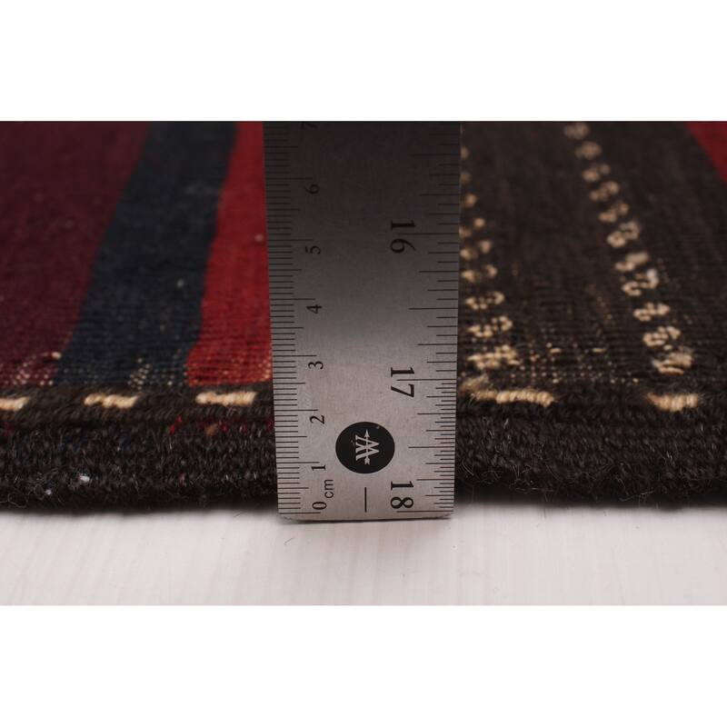 ECARPETGALLERY Flat-Weave Shirvan Red Wool Kilim - 4'8 x 14'5