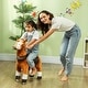 preview thumbnail 8 of 7, Ride on Horse, Walking Horse Toy, Kids Plush Riding Horse, Pony with Wheels & Neighing Sound for 3-5 Years Old up to 132 Pounds