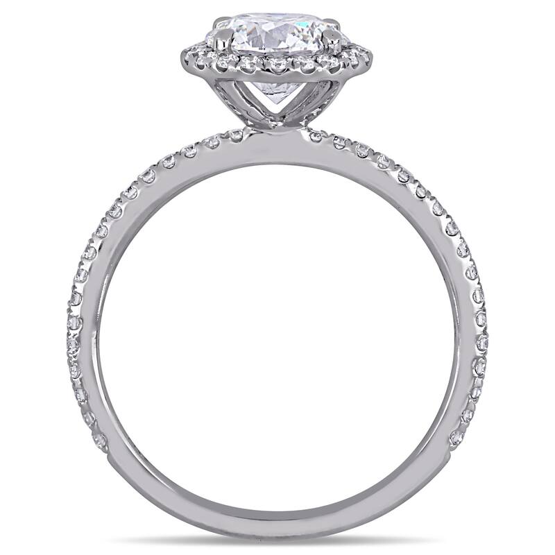 Miadora 1 1/3ct TDW Diamond Halo Engagement Ring in 14k White Gold