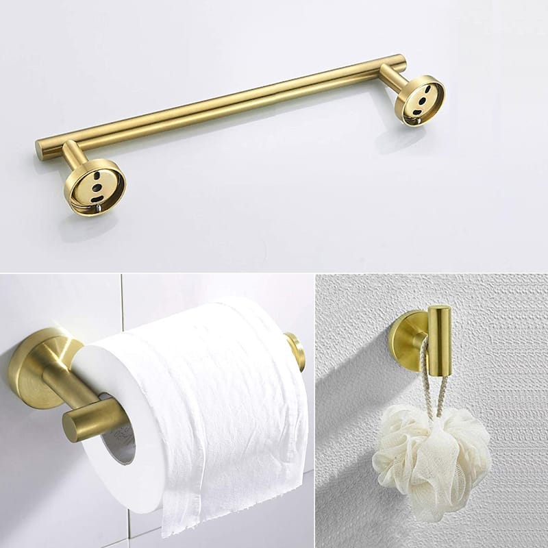 Modern 3-Piece Wall Mount Bathroom Hardware Set