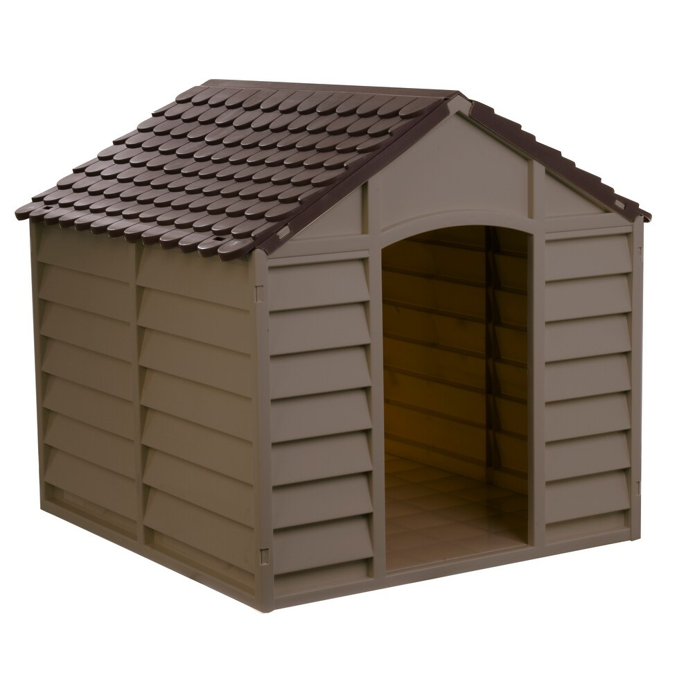 large plastic dog house