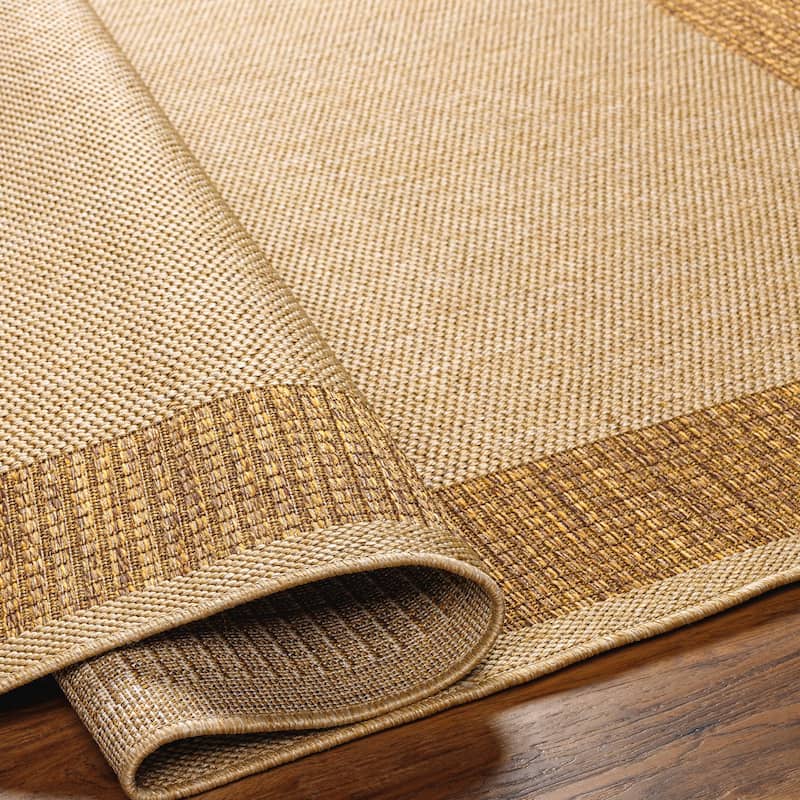 Livabliss Pismo Indoor/ Outdoor Simple Border Area Rug