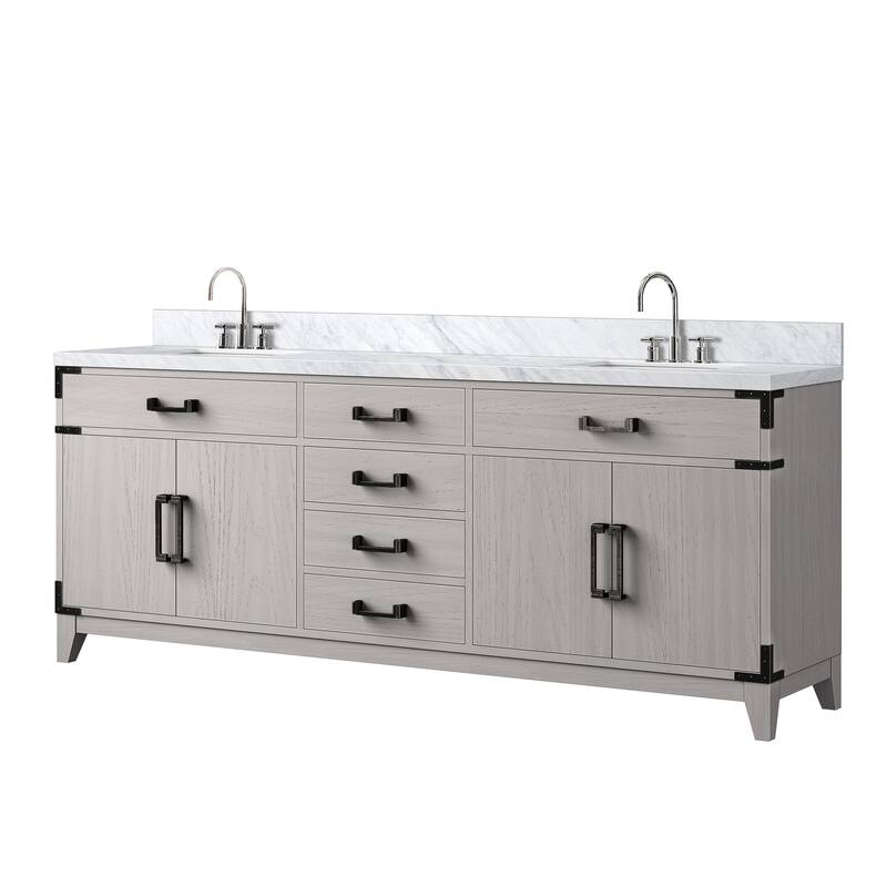 Laurel Bath Vanity Carrara Marble Top, Sink and Faucet