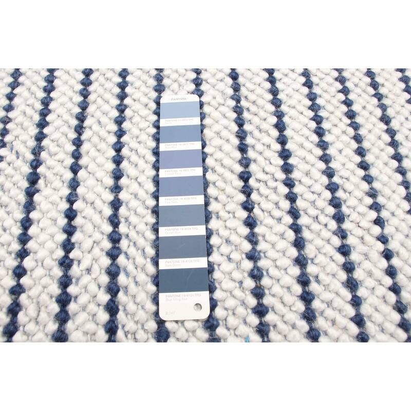 ECARPETGALLERY Braid weave Sienna Dark Navy Wool Rug - 5'0 x 8'0
