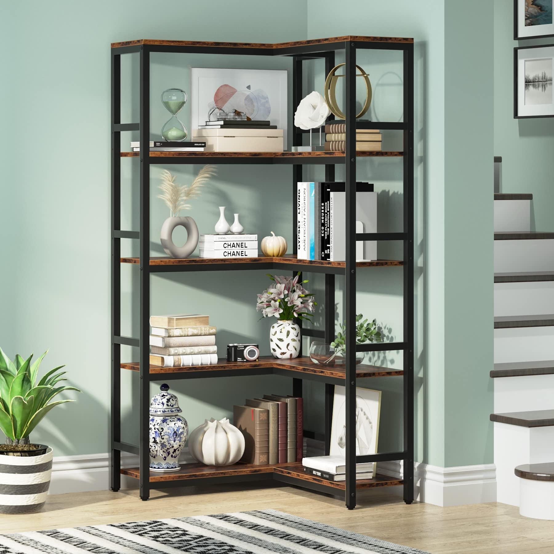 Large corner bookcase deals