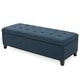 preview thumbnail 61 of 95, Mission Tufted Fabric Storage Ottoman Bench by Christopher Knight Home