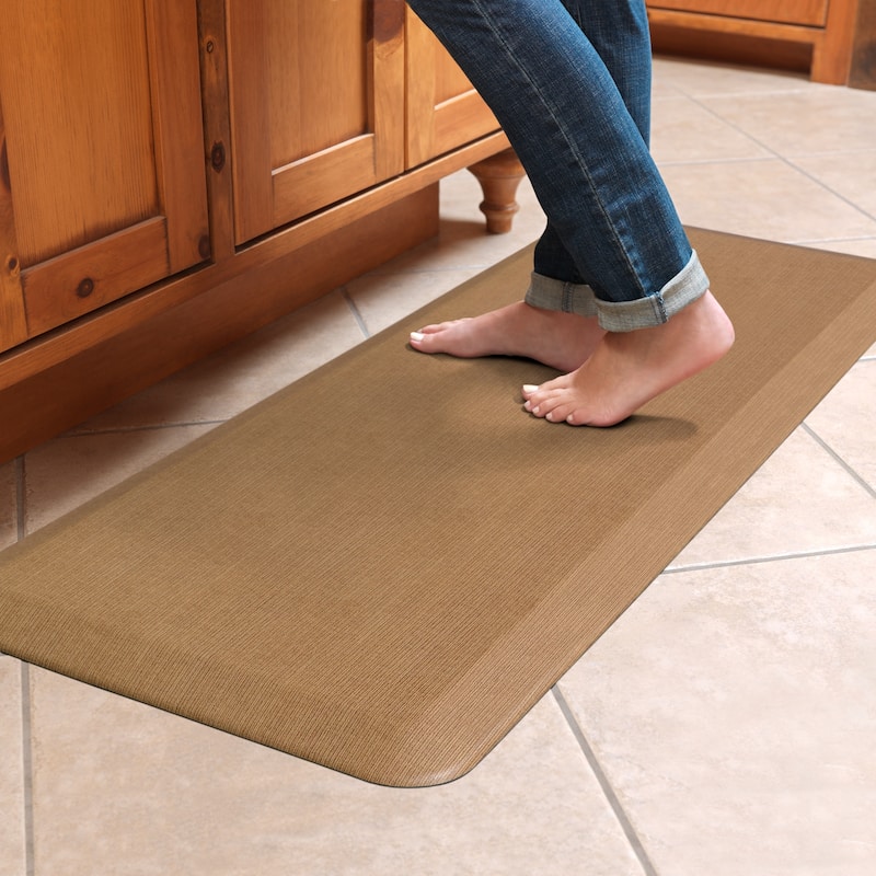 Designer Comfort Grasscloth Anti-Fatigue Kitchen Mat