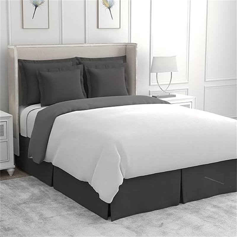 Mattress Wrap Around Bed Skirt - Queen - Grey