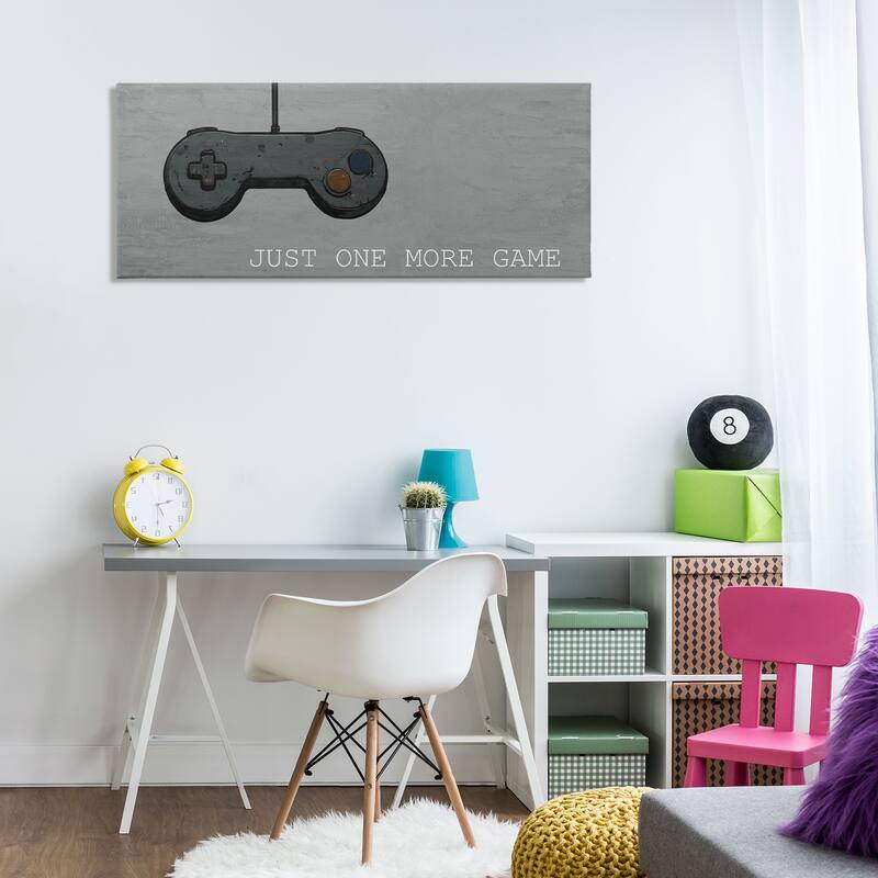 Stupell Just One More Rustic Gaming Canvas Wall Art Design By Kim Allen