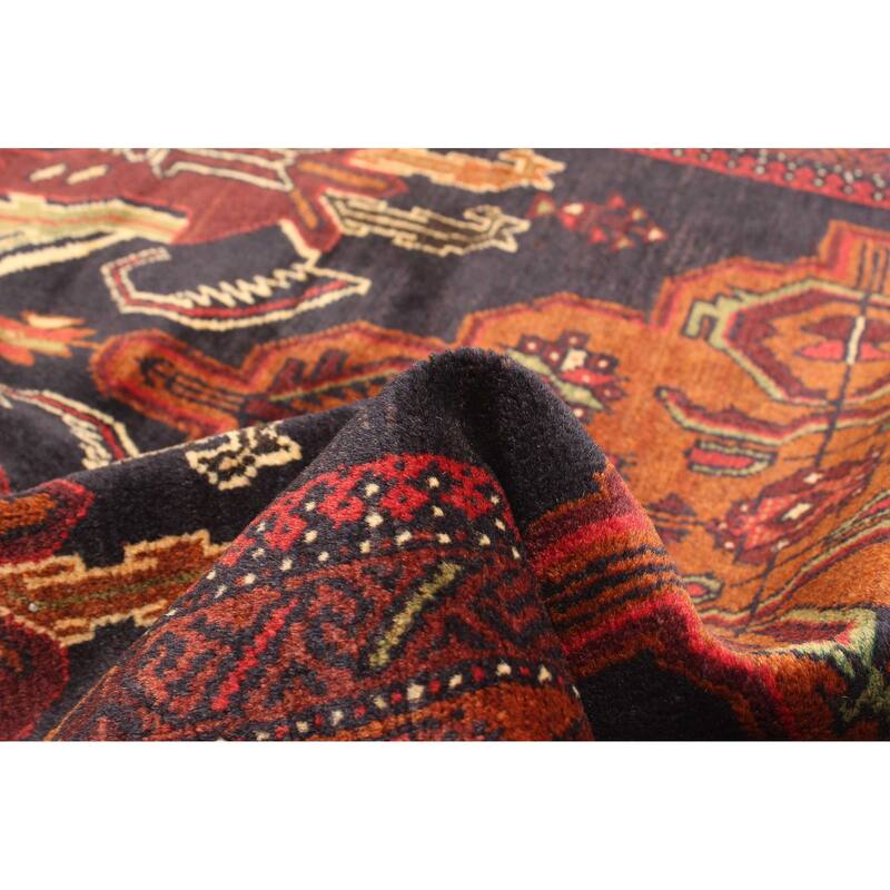 ECARPETGALLERY Hand-knotted Teimani Black Wool Rug - 2'9 x 4'4