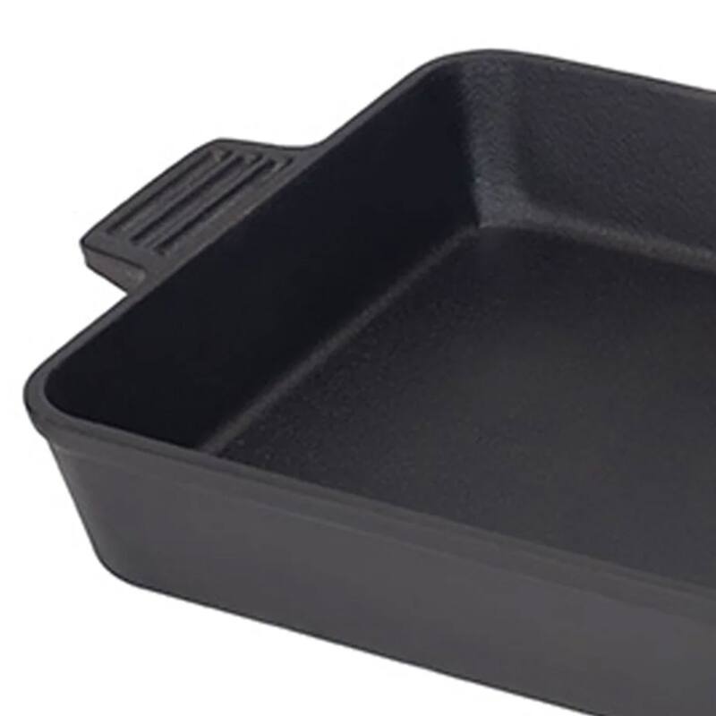 Bayou Classic 9x13 Inch Pre-Seasoned Cast Iron Cake Pan Casserole Bakeware Dish - 140