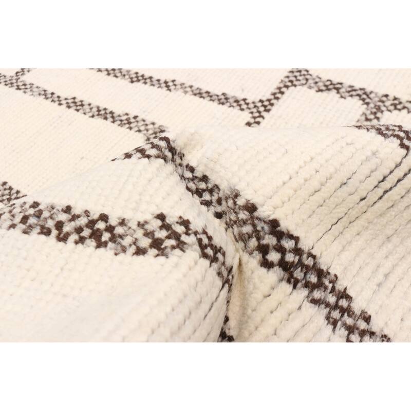 ECARPETGALLERY Hand-knotted Tangier Cream Wool Rug - 8'4 x 10'0