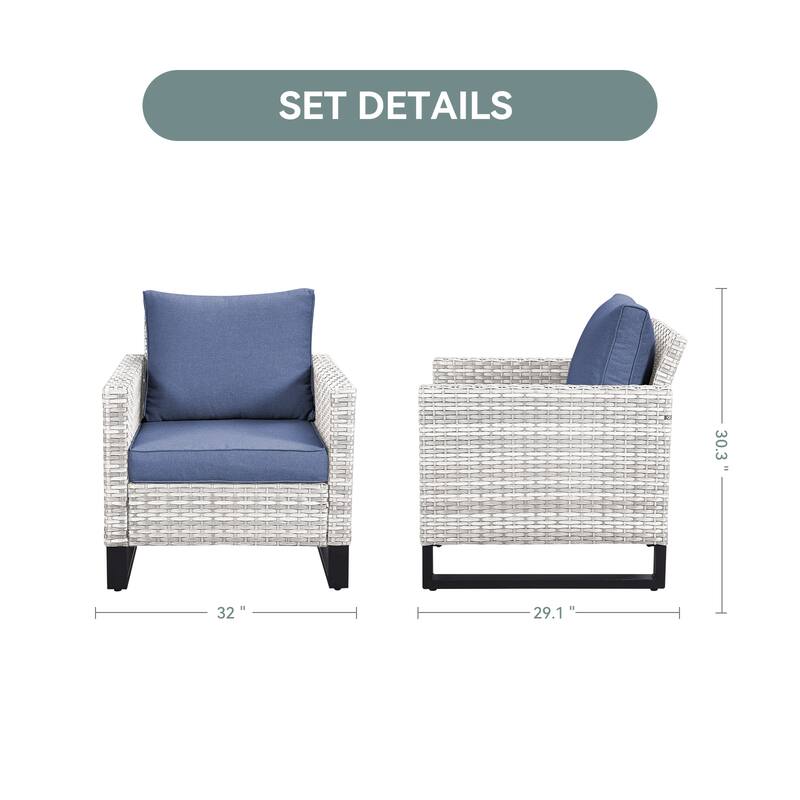 Gymojoy Outdoor PE Rattan Wicker Chairs