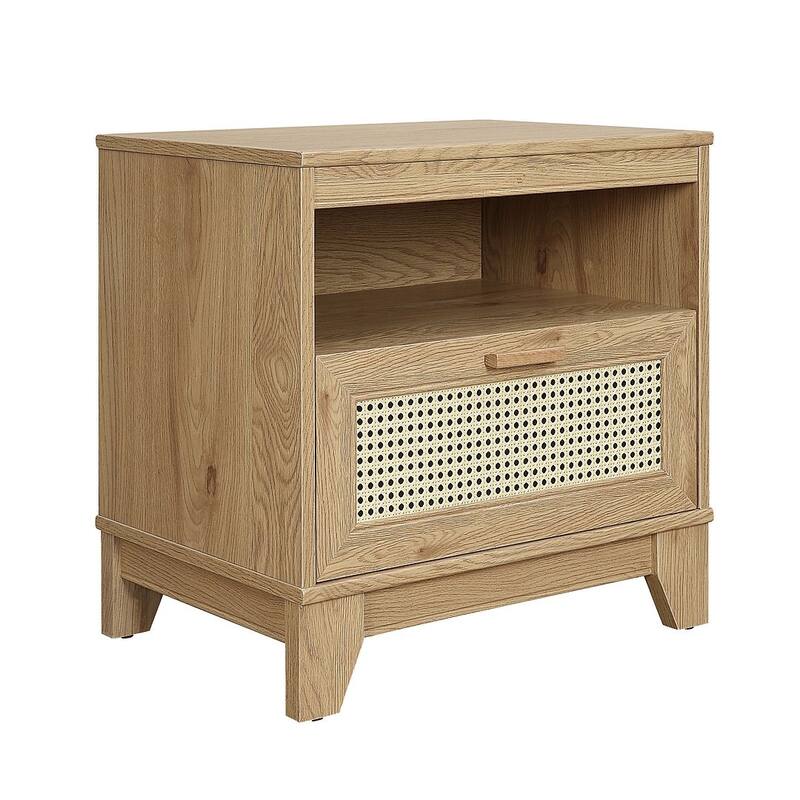 Manhattan Comfort Sheridan Modern Cane Nightstand Set of 2
