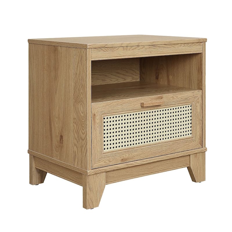 Manhattan Comfort Sheridan Modern Cane Nightstand