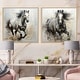 preview thumbnail 10 of 10, Designart "Hooves In Harmony Horse" Animals Horse Framed Art Set Of 2 - Farmhouse Wall Decor Set Black Wall Art 2 Pieces