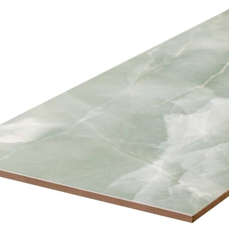 Geo Lust 12in x 24in Green Polished Porcelain Tile - Floor & Wall