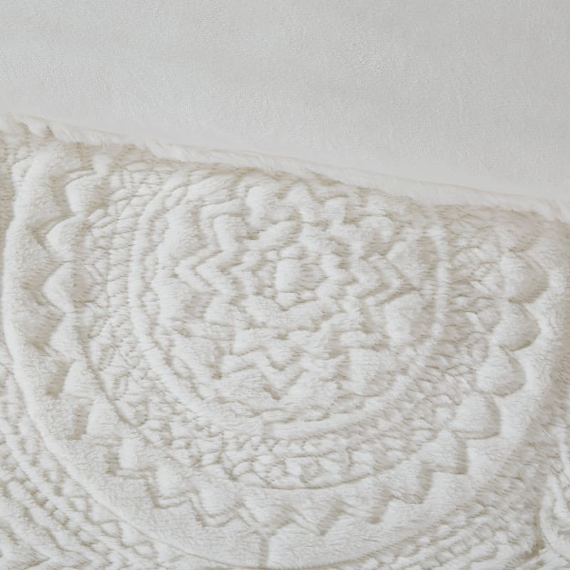 Madison Park Nova Ivory Embroidered Medallion Ultra Plush Comforter Set