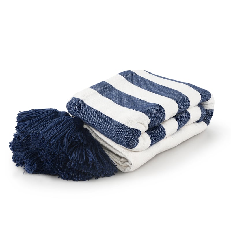 Sevita Hand-Woven Cotton Standard Size Throw Blanket