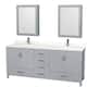 Option Gray, Chrome Trim, White Quartz Top