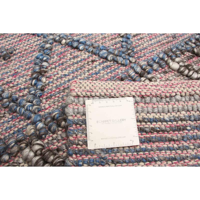ECARPETGALLERY Braid weave Sienna Pink Wool Rug - 6'0 x 9'0