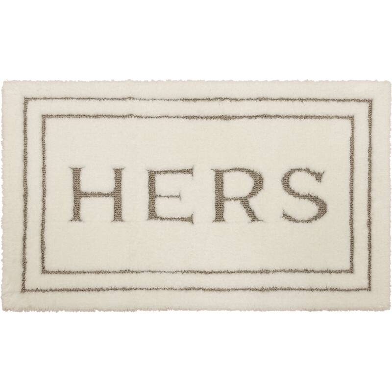Mohawk Home His / Her Bath Rug - 1' 5" x 2' - Flint Hers
