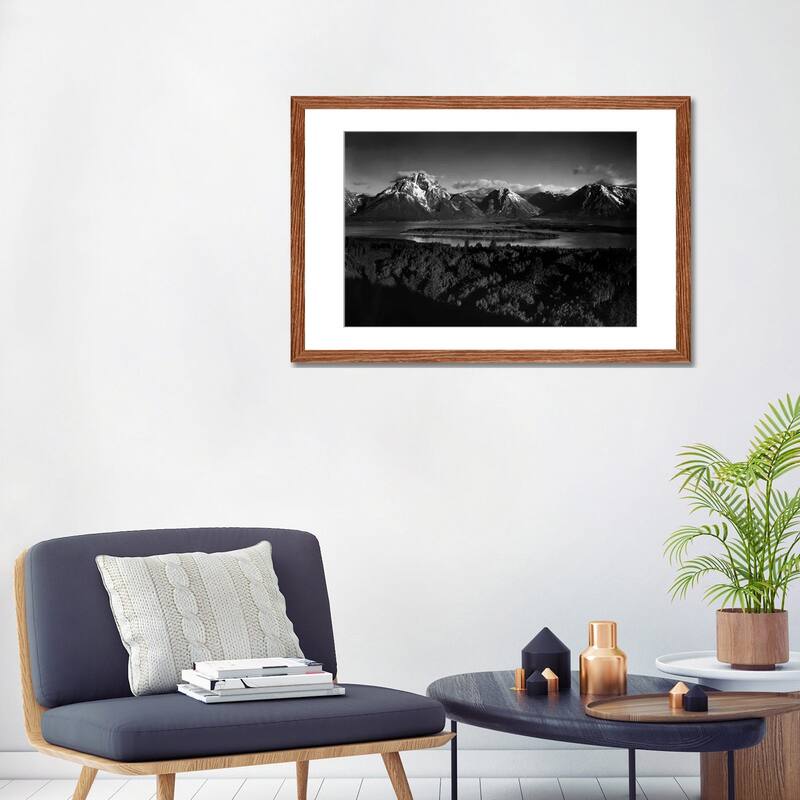 iCanvas "Mt. Moran and Jackson Lake from Signal Hill" by Ansel Adams