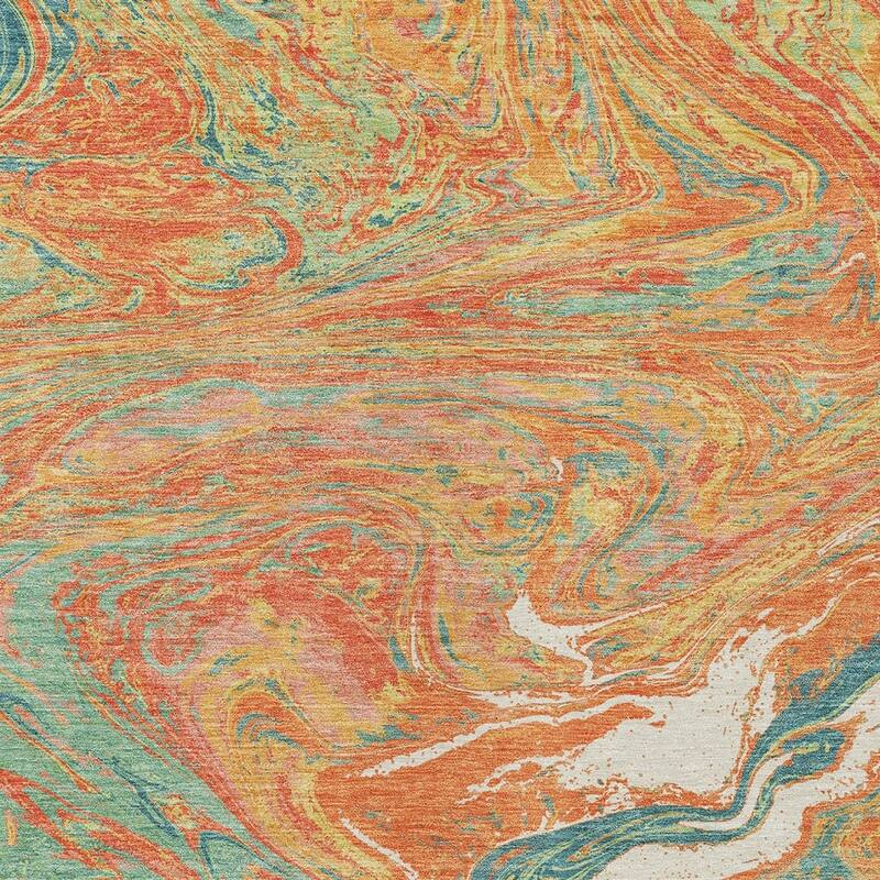 HomeRoots Abstract Transitional Rectangle Outdoor Rug