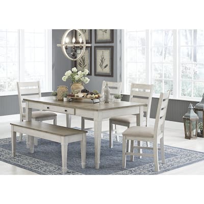 Signature Design by Ashley Skempton White / Light Brown 6-Piece Dining Package