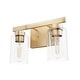 preview thumbnail 28 of 36, Hunter Hartland Bathroom Vanity Wall Light, Damp Rated - Transitional, Rustic, Contemporary - Clear Seeded Glass