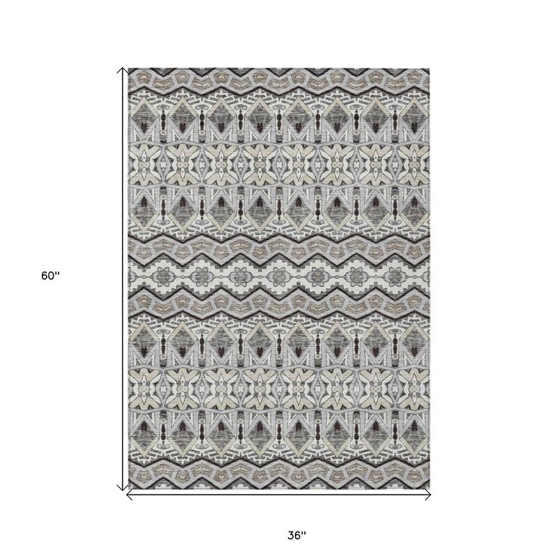 HomeRoots Moroccan Transitional Rectangle Outdoor Rug
