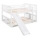 preview thumbnail 18 of 22, Full Over Full Bunk Bed with Slide, Ladder & Guardrails - Solid Wood