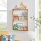 Danya B. Steiner Beech Square Modern 2-Tier Kids Wall Mounted Bookshelf ...