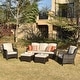 preview thumbnail 29 of 38, OVIOS 5-piece Patio Conversation Wicker Furniture Set