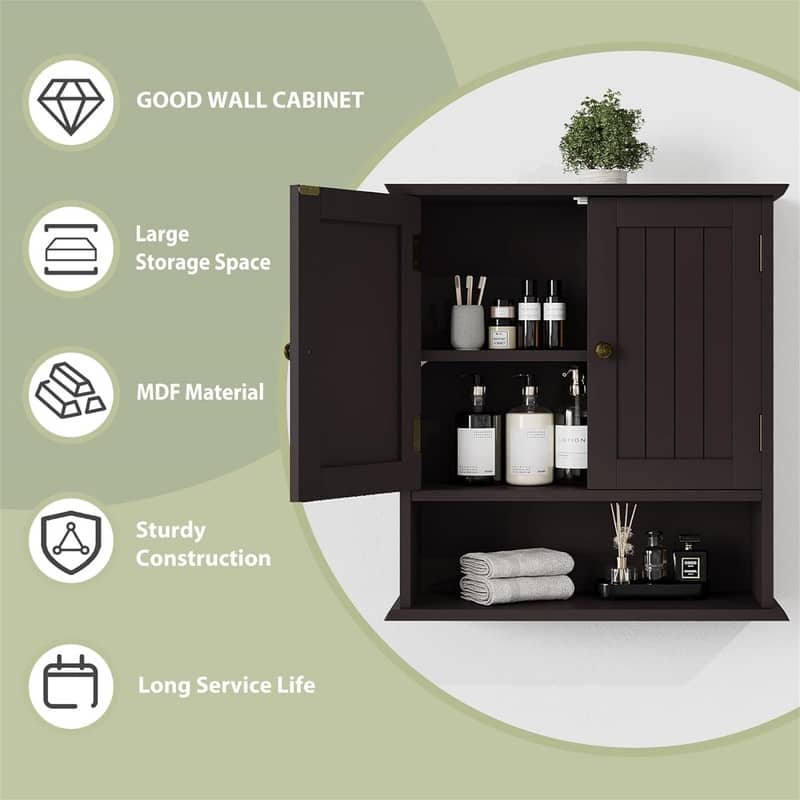 Bathroom Cabinet Wall Mounted - 7.8"D x 21.5"W x 23.6"H