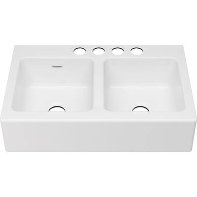 American Standard Delancey 36" Farmhouse Double Basin Cast Iron