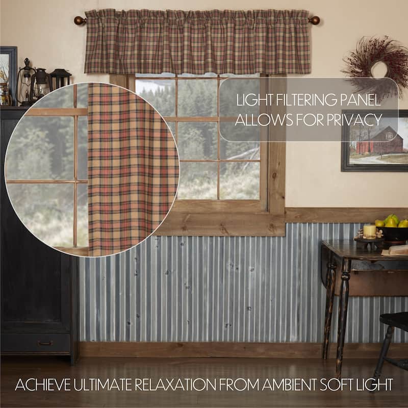 Sawyer Mill Ticking Stripe Prairie Panel Set 84x36 - Prairie Panel 84x36