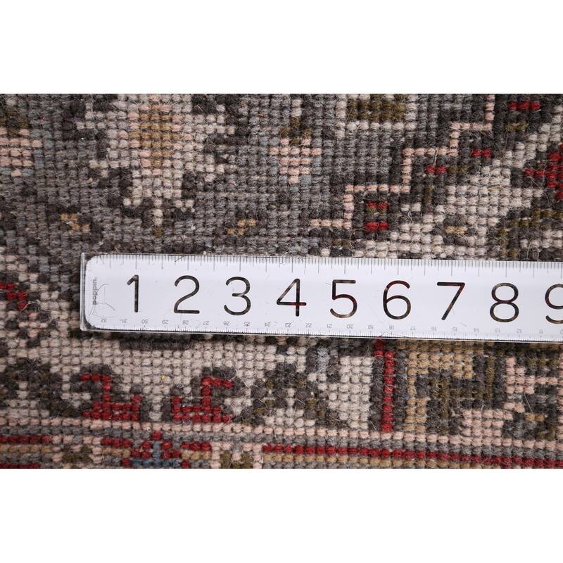 Gray Heriz Serapi Indian Accent Rug Hand-Knotted Oriental Wool Carpet - 2'1" x 3'1"