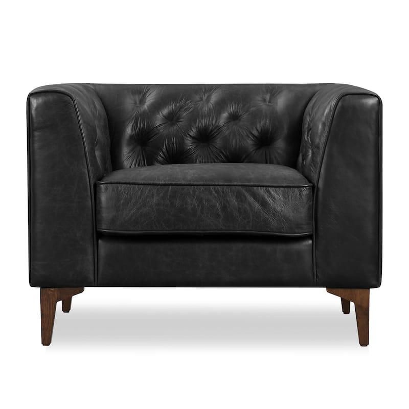 Poly & Bark Essex Lounge Chair (Set of 2) - Genuine Italian Leather