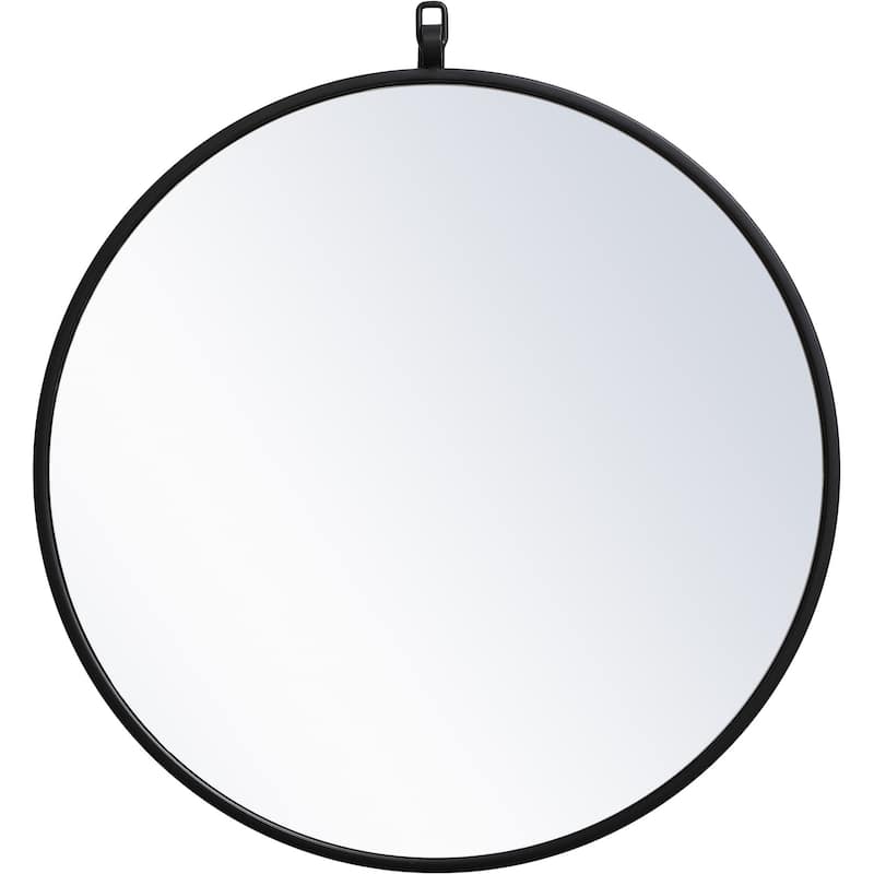 Elegant Lighting Eternity 21" Diameter Circular Beveled Metal Framed - Black