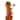 33" Orange and Black Stacked Pumpkins Outdoor Halloween Decoration