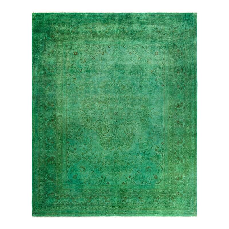 Contemporary Overdyed Wool Hand Knotted Area Rug - 8' 1" x 9' 10"