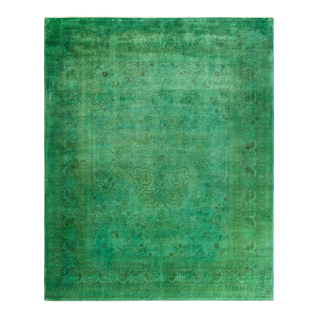 Contemporary Overdyed Wool Hand Knotted Area Rug - 8' 1" x 9' 10"