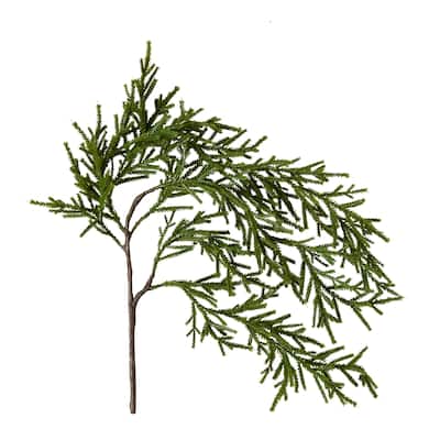 Weeping Pencil Pine Spray Artificial Flower Stems for Christmas Indoor Decor 30in H x 10.6in L x 10.6in W